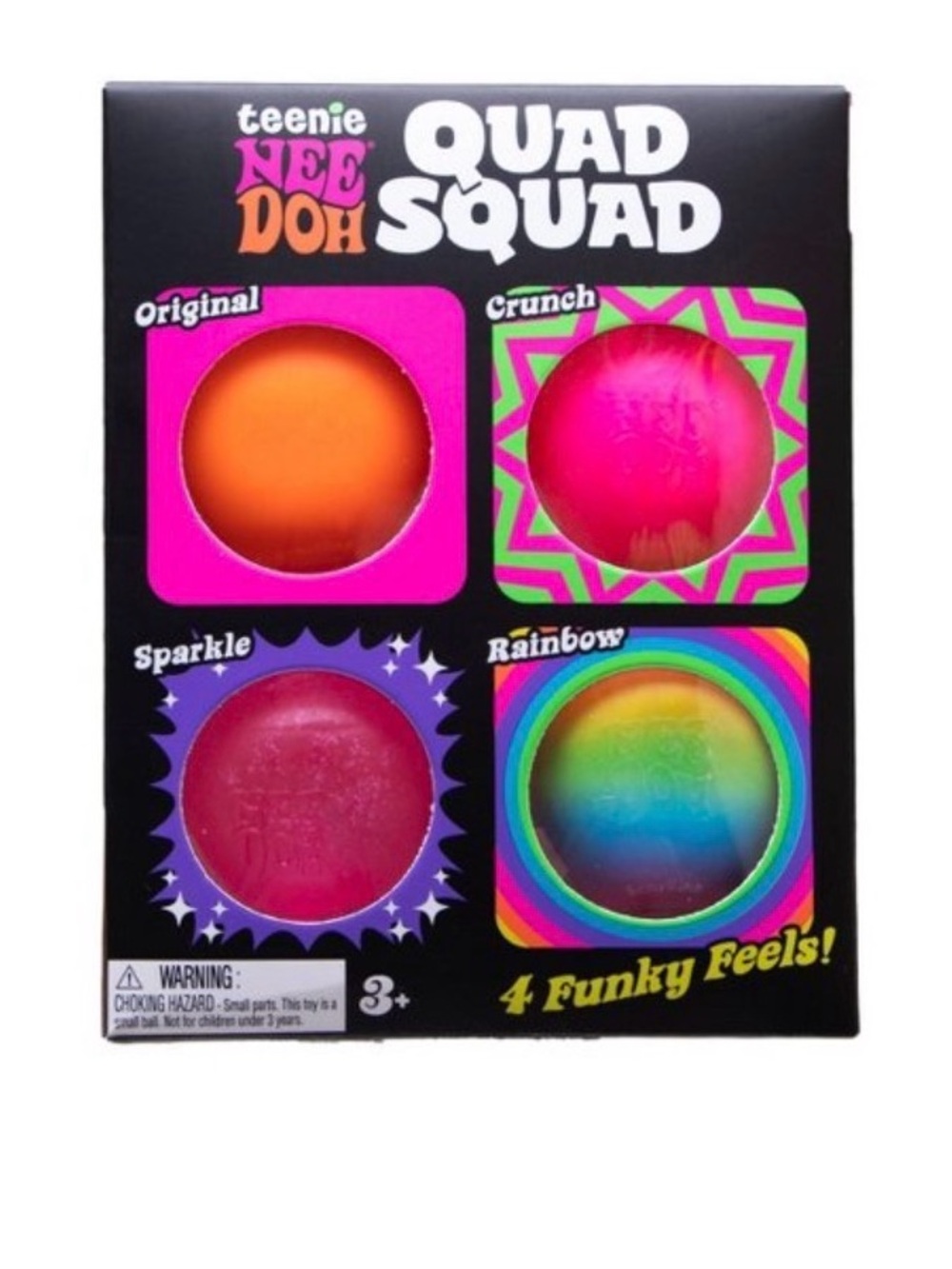 Schylling Teenie Quad Squad NeeDoh Squishy
Fidget Toy Multicolor 4ct